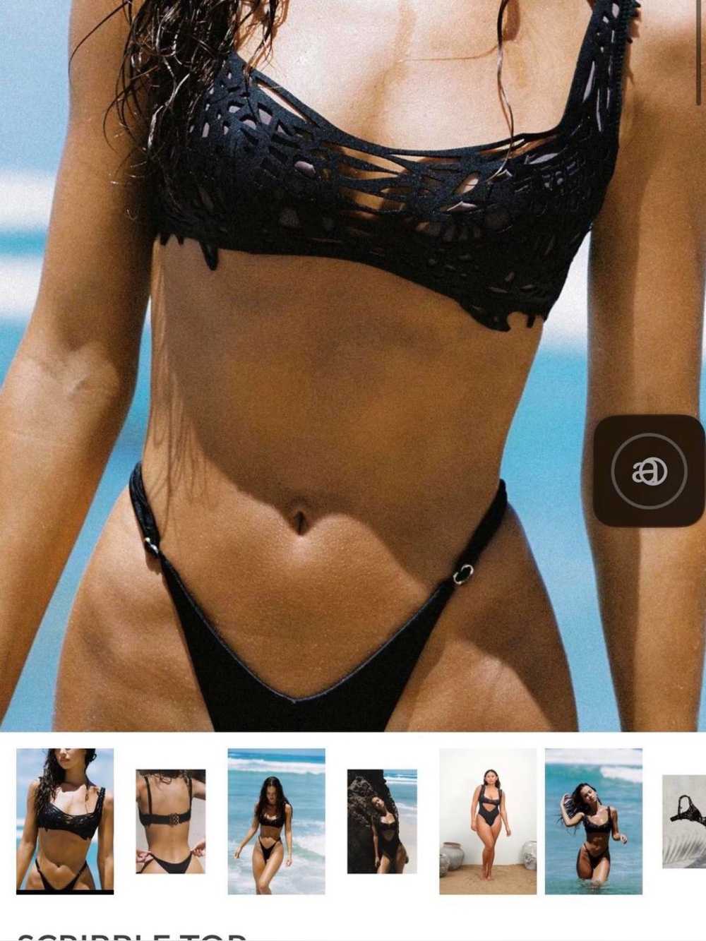 Thaikila Laser-Cut Black Bralette with Cutout Detail